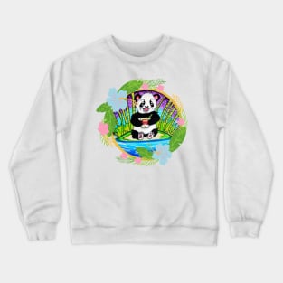 Panda eating Crewneck Sweatshirt